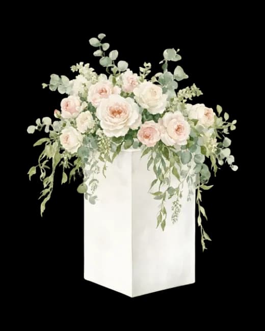 A simple bridal bouquet representing a blessed marriage without excess