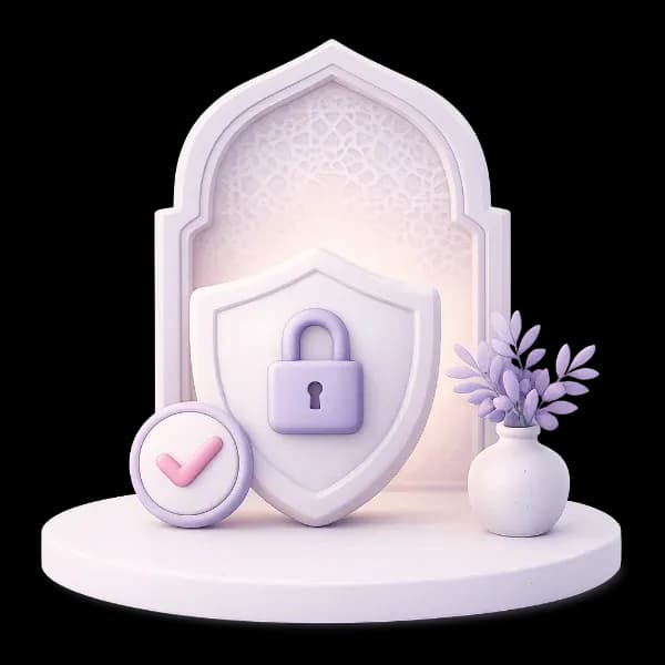 A protective shield representing responsibility and care in the home